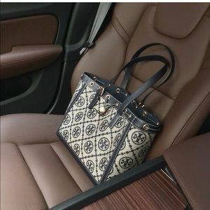 Tory Torch T Monogram Jacquard small Tote